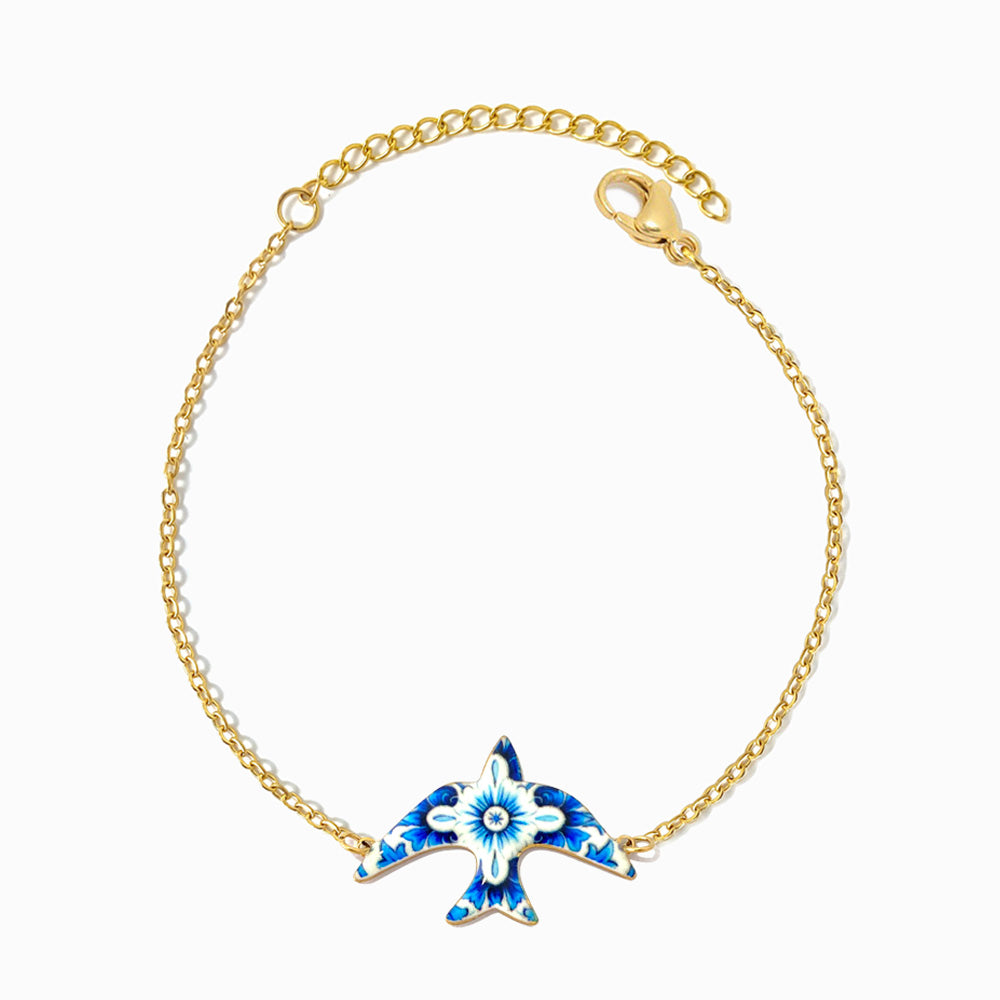 Pulseira Azulejo em Aço Inoxidável