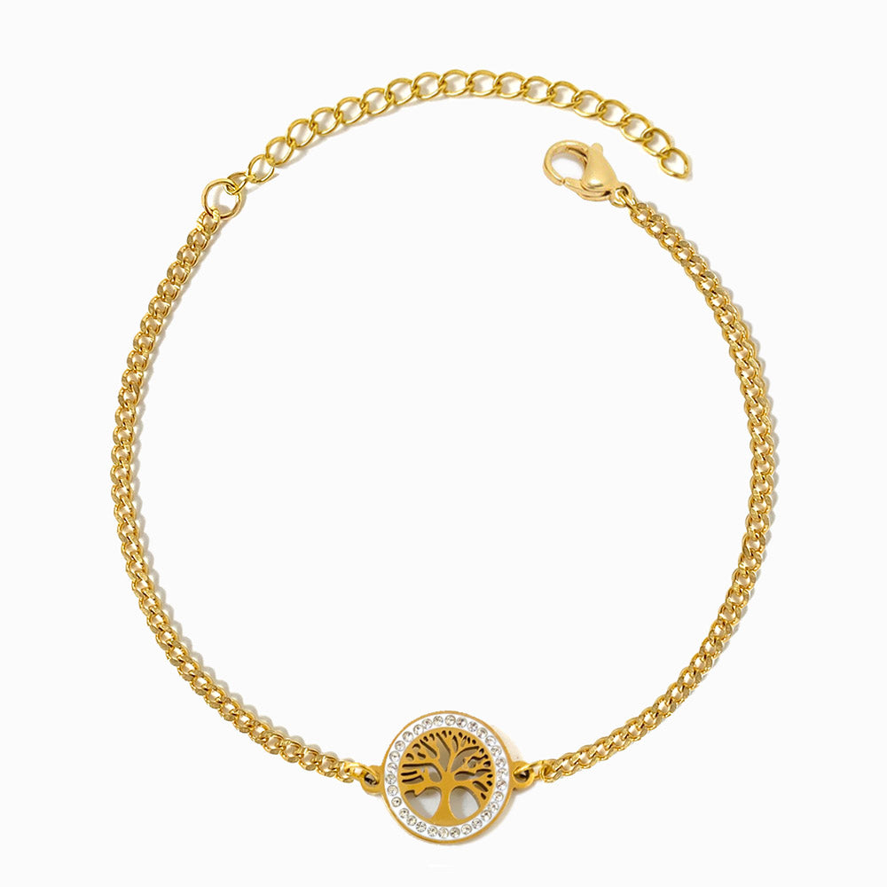Pulseira Árvore da Vida em Aço Inoxidável