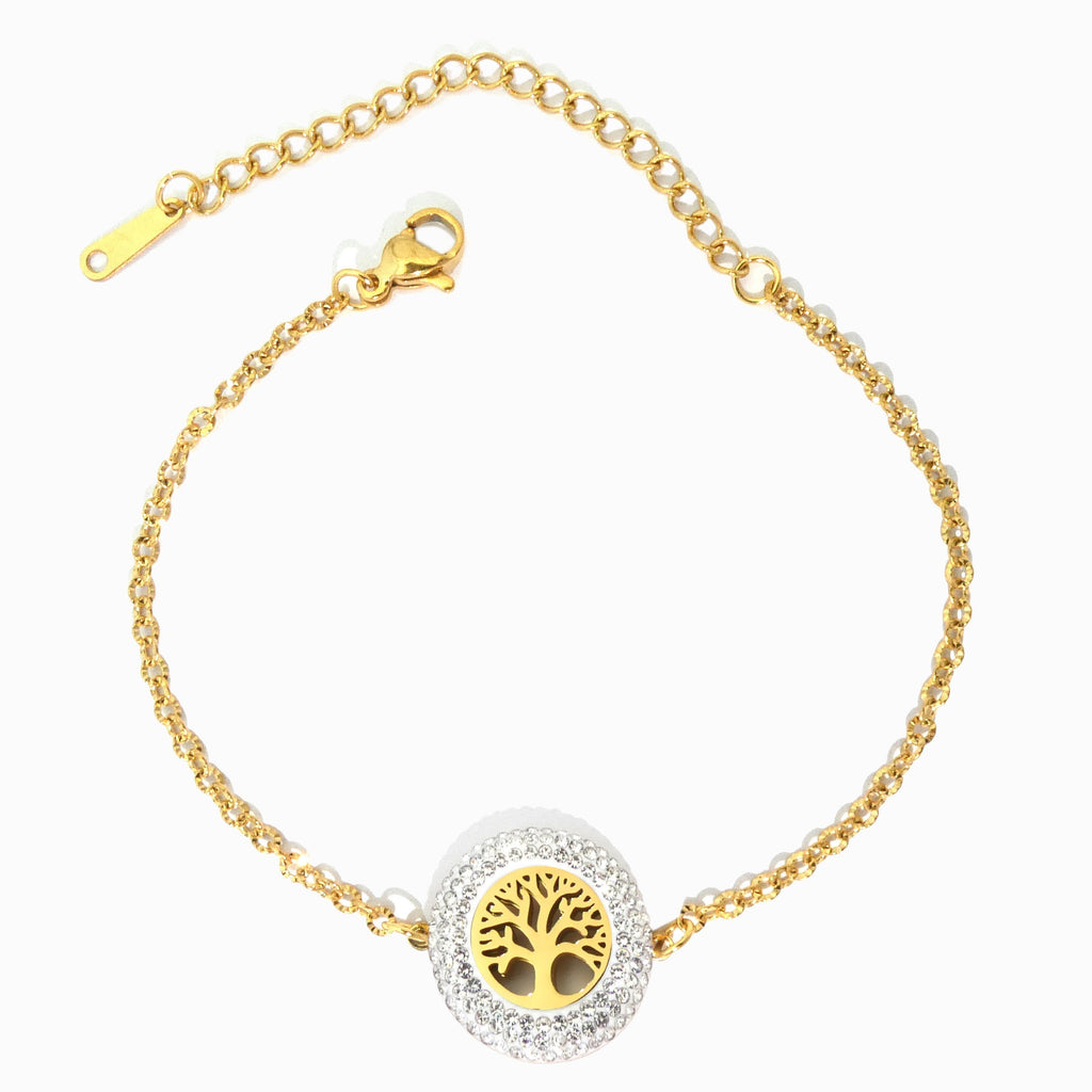 Pulseira Árvore da Vida em Aço Inoxidável