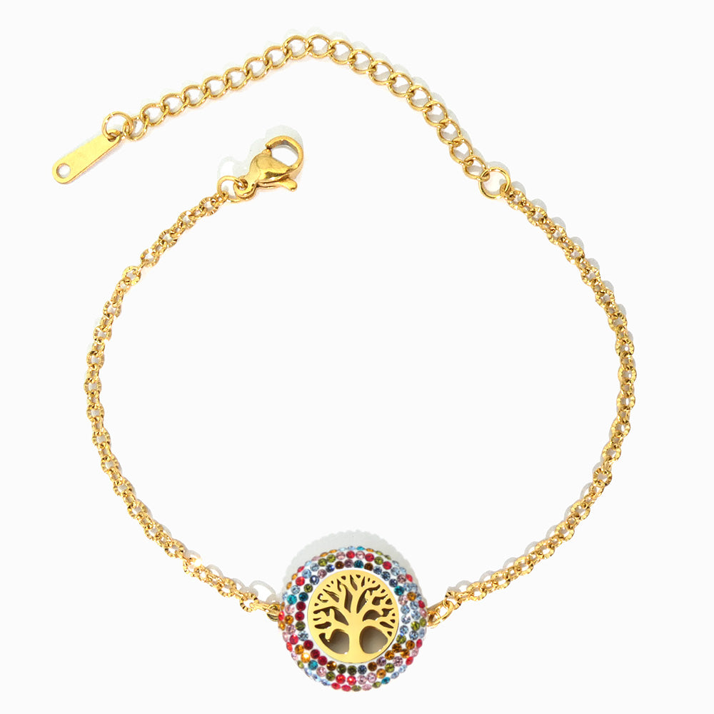 Pulseira Árvore da Vida em Aço Inoxidável