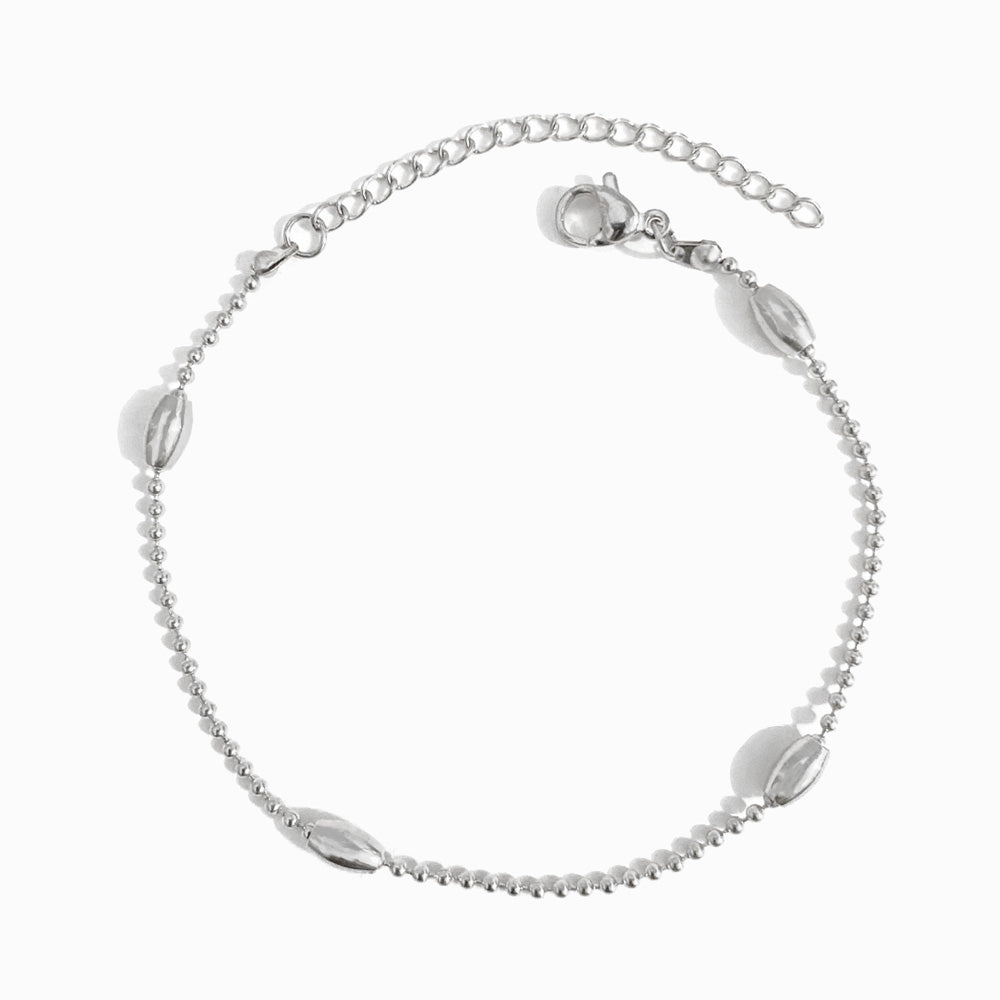 Pulseira com Bolinhas em Aço Inoxidável