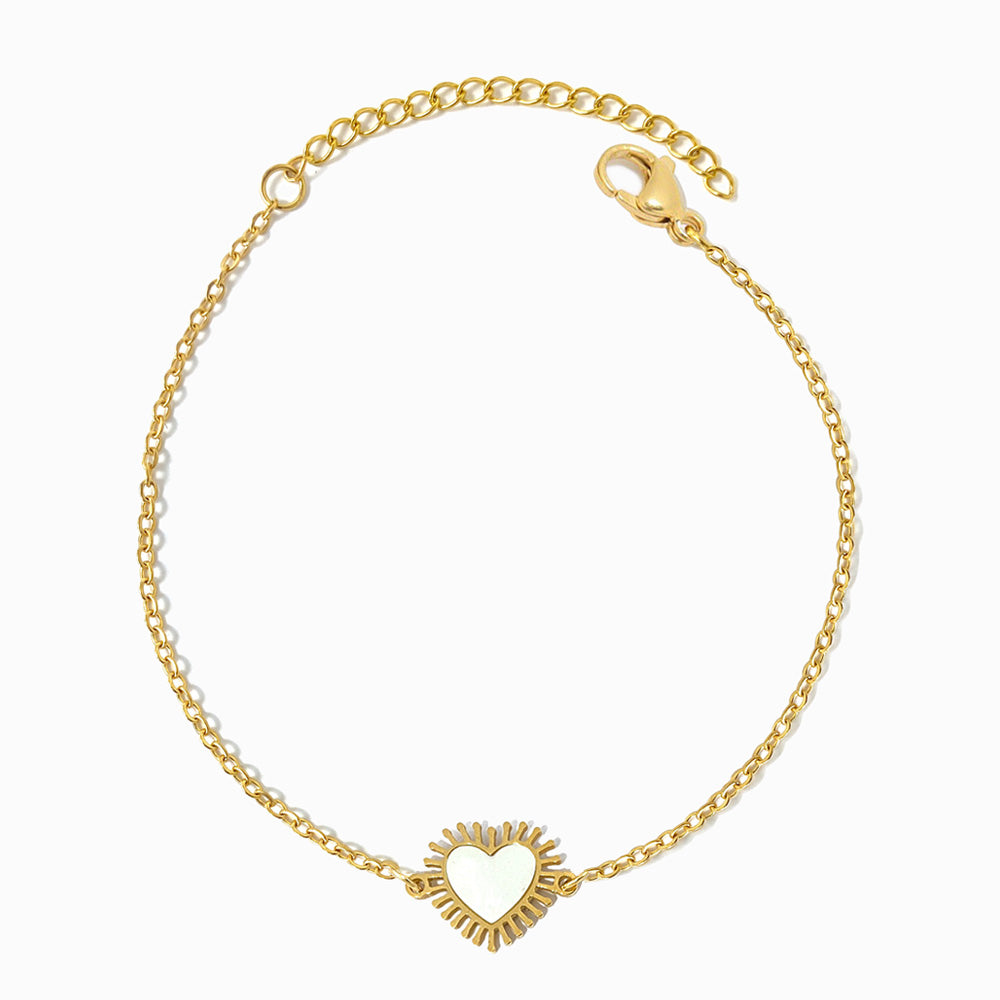 Pulseira Coração em Aço Inoxidável