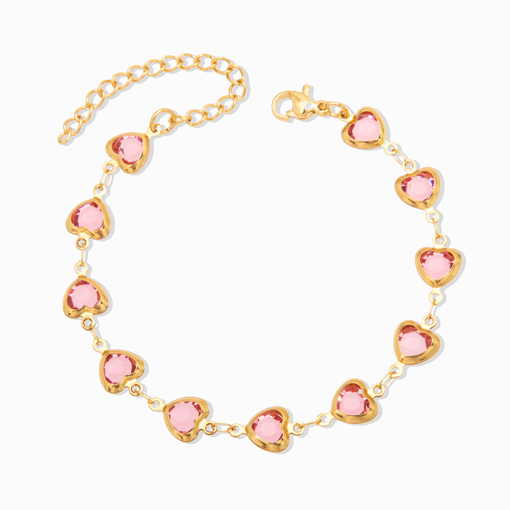 Pulseira Corações em Aço Inoxidável