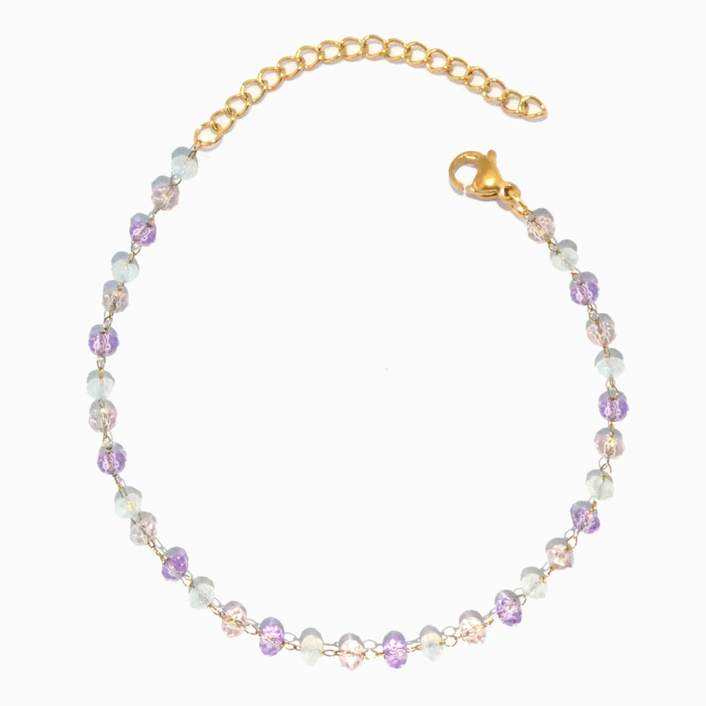 Pulseira Cristal em Aço Inoxidável