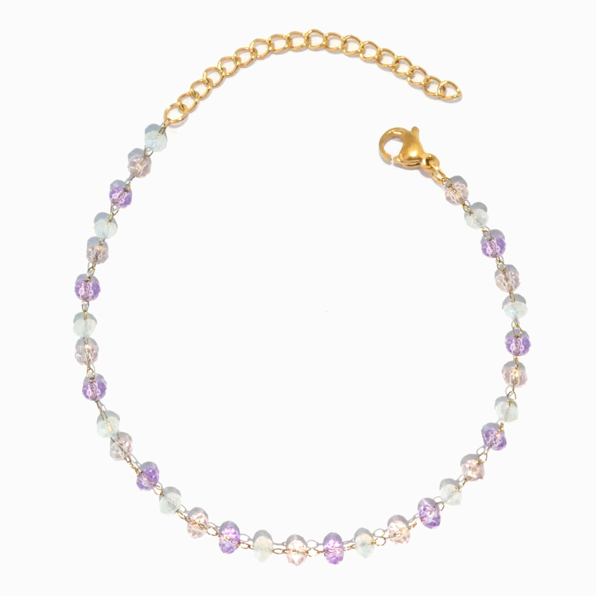 Pulseira Cristal em Aço Inoxidável