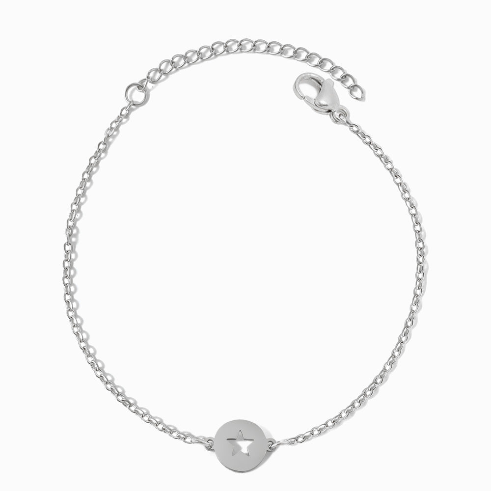 Pulseira com Estrela em Aço Inoxidável