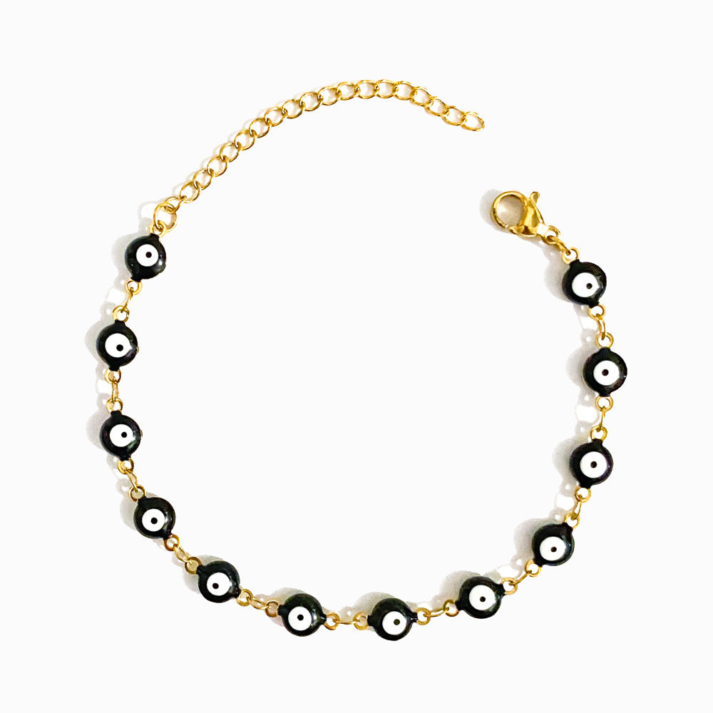 Pulseira Olho Turco em Aço Inoxidável