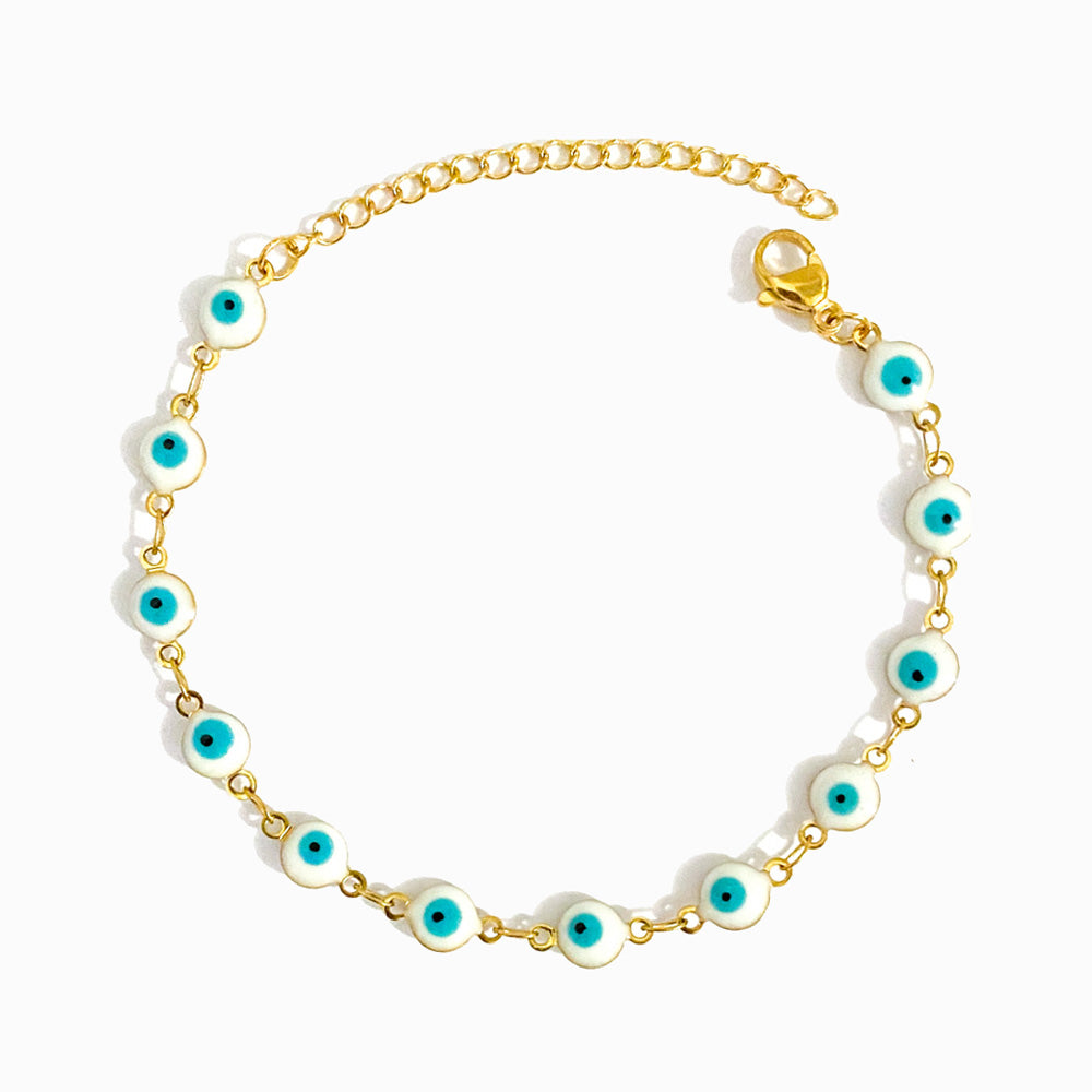 Pulseira Olho Turco em Aço Inoxidável