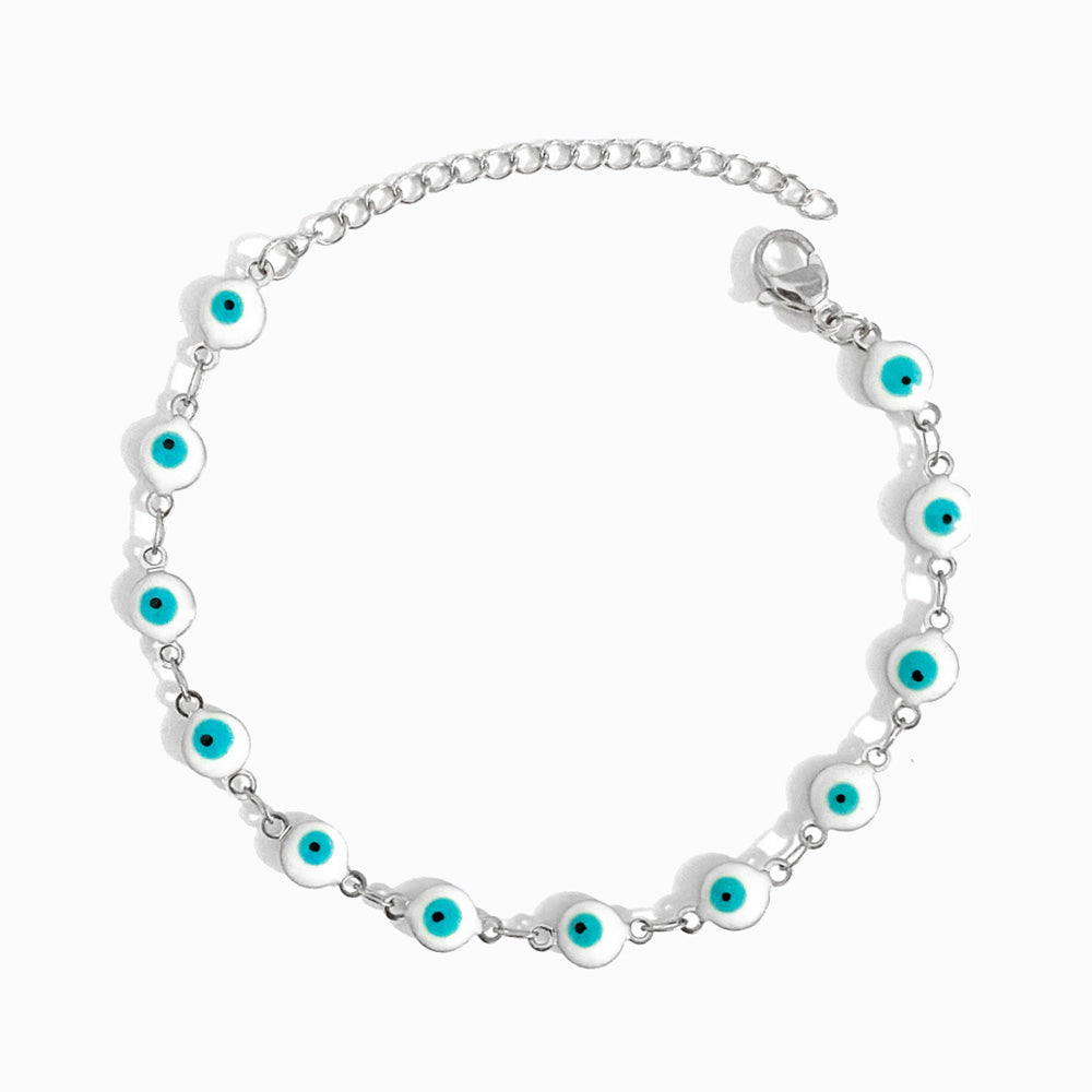 Pulseira Olho Turco em Aço Inoxidável
