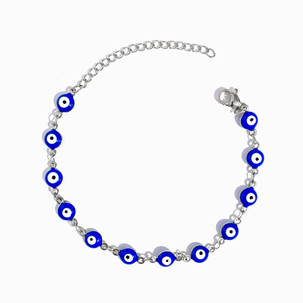 Pulseira Olho Turco em Aço Inoxidável