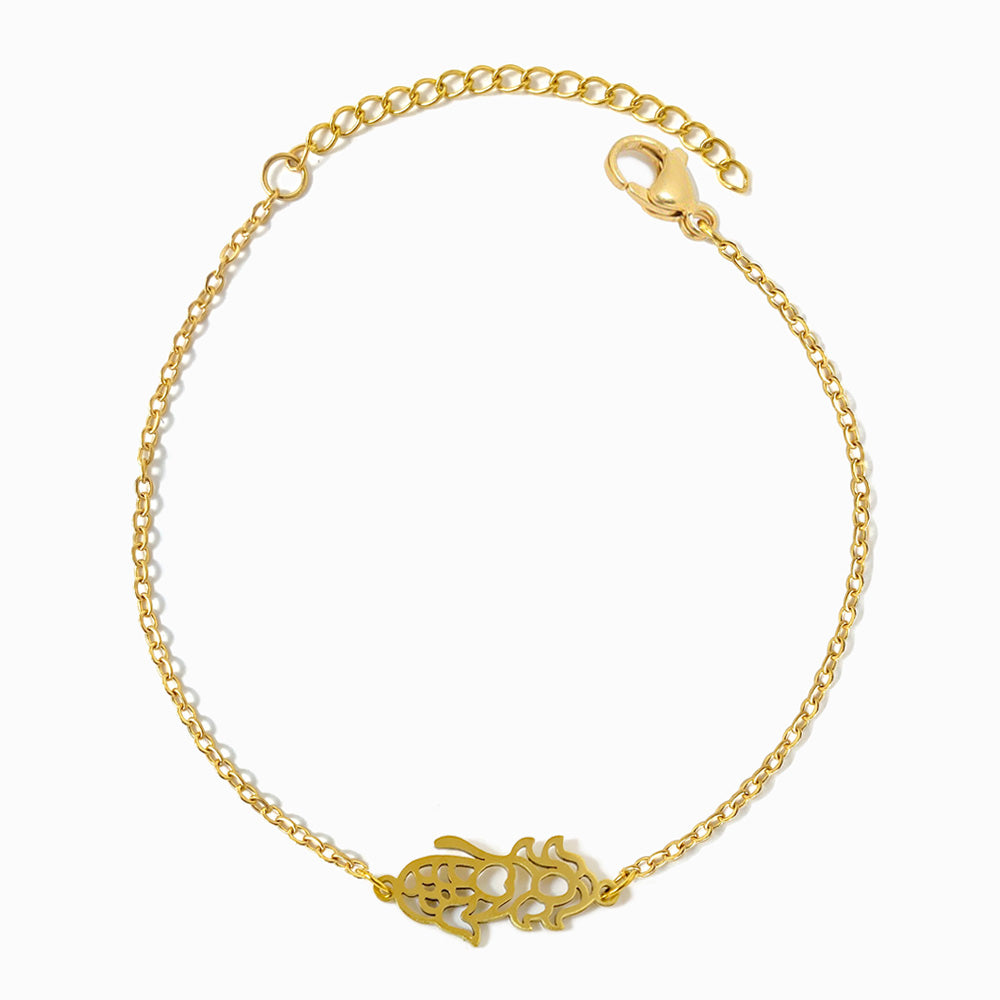 Pulseira com Sereia em Aço Inoxidável