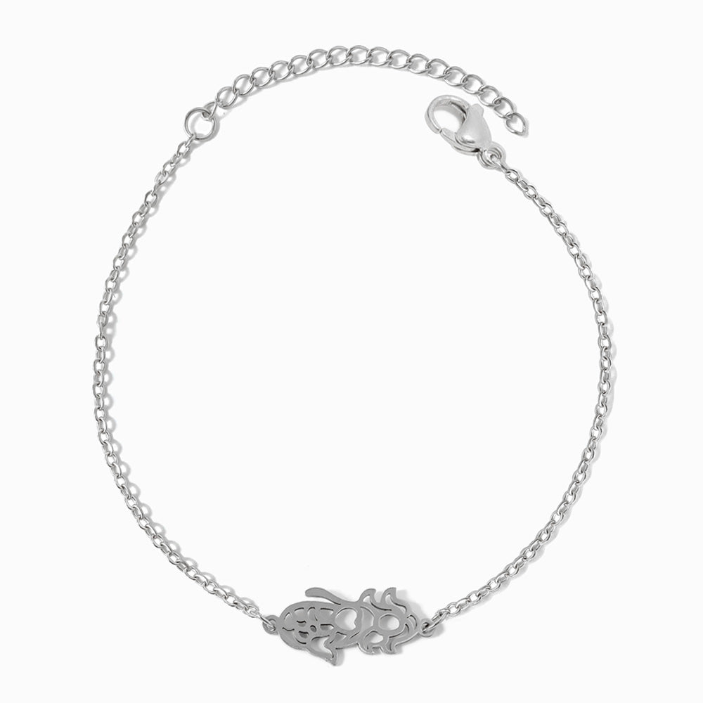 Pulseira com Sereia em Aço Inoxidável