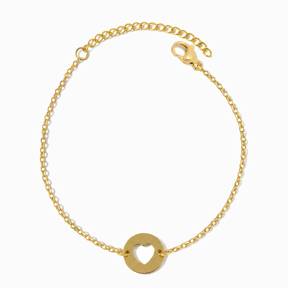 Pulseira Coração em Aço Inoxidável