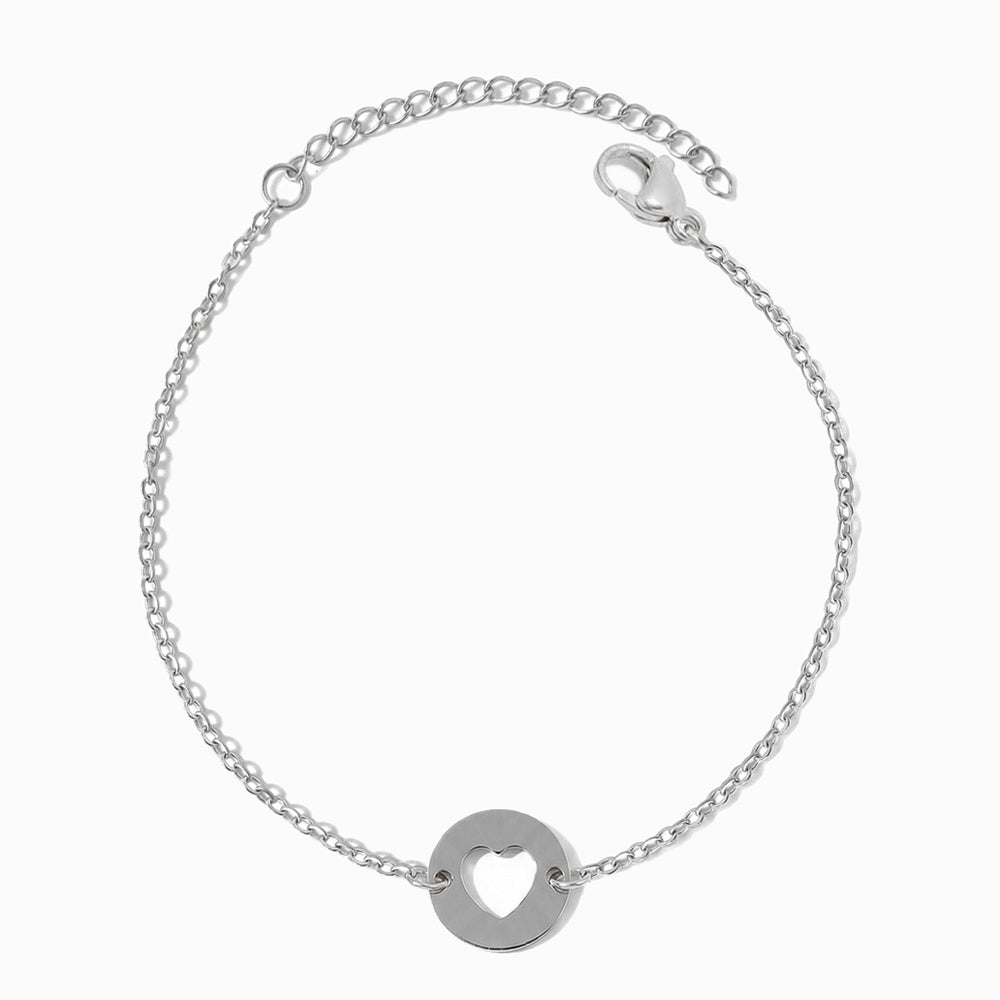Pulseira Coração em Aço Inoxidável