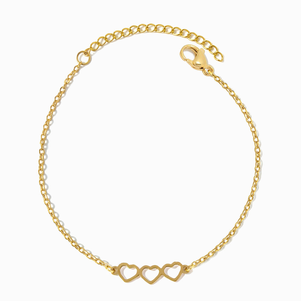 Pulseira Coração em Aço Inoxidável