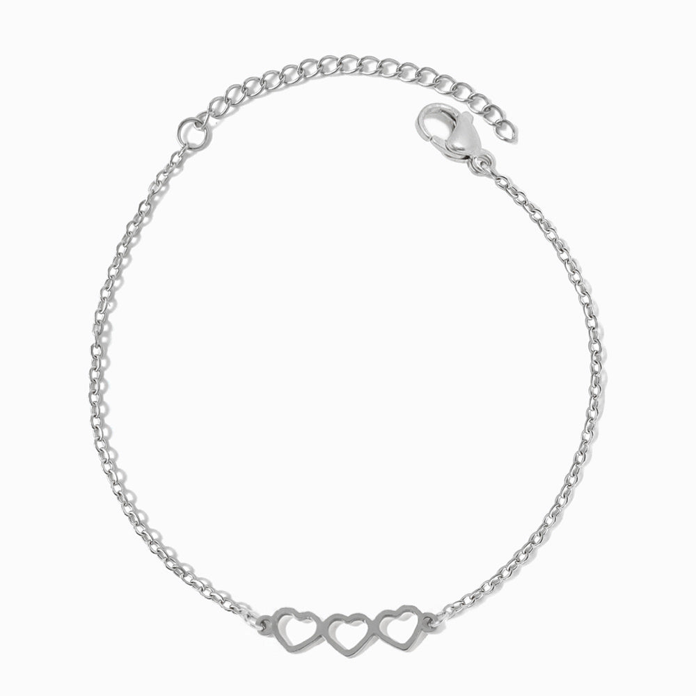 Pulseira Coração em Aço Inoxidável