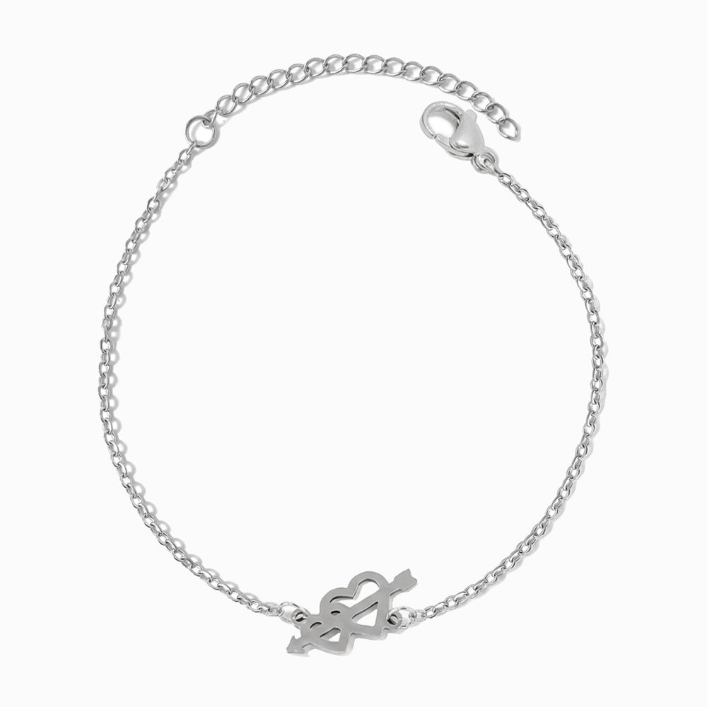 Pulseira Coração em Aço Inoxidável