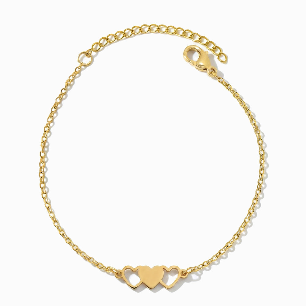 Pulseira Coração em Aço Inoxidável