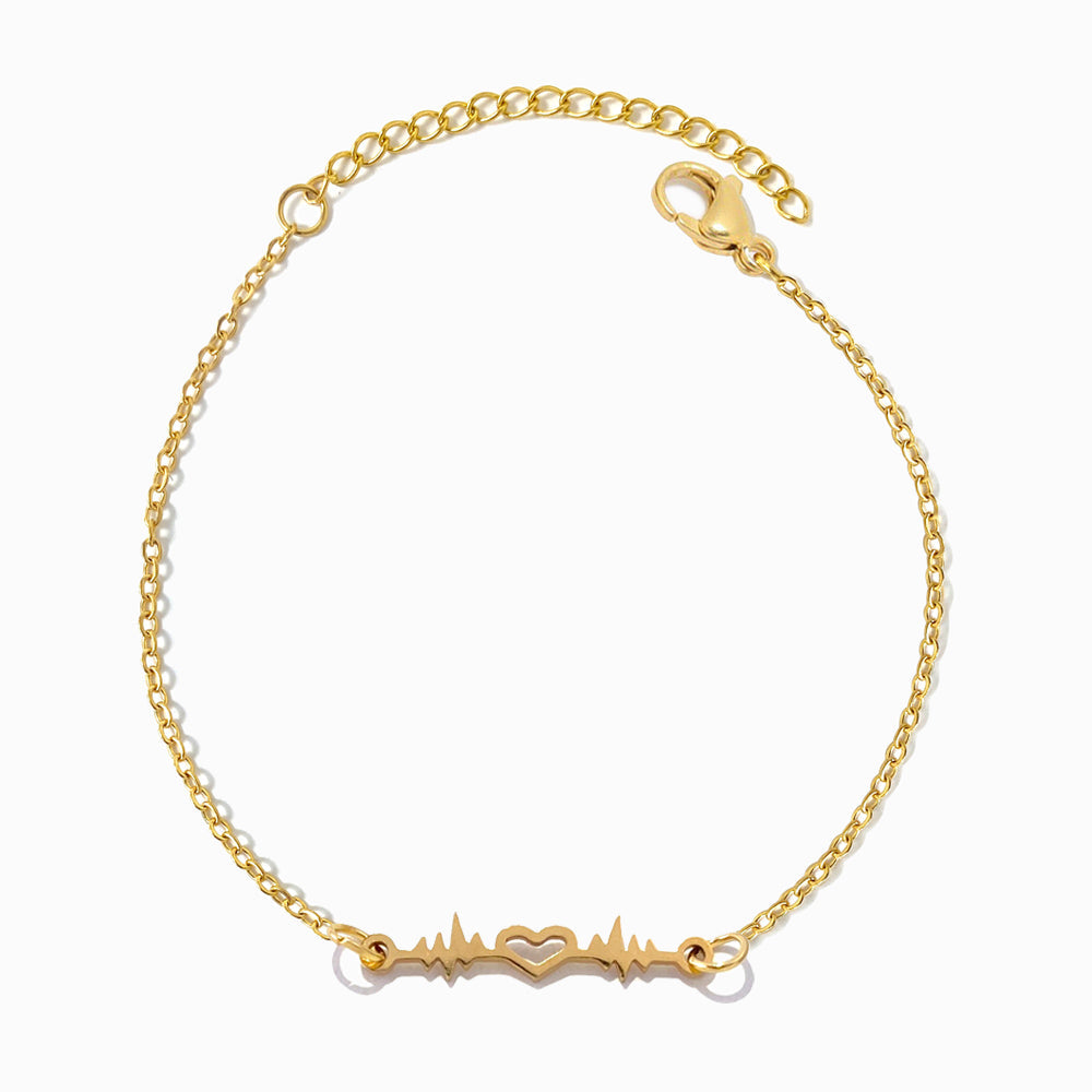 Pulseira Coração em Aço Inoxidável