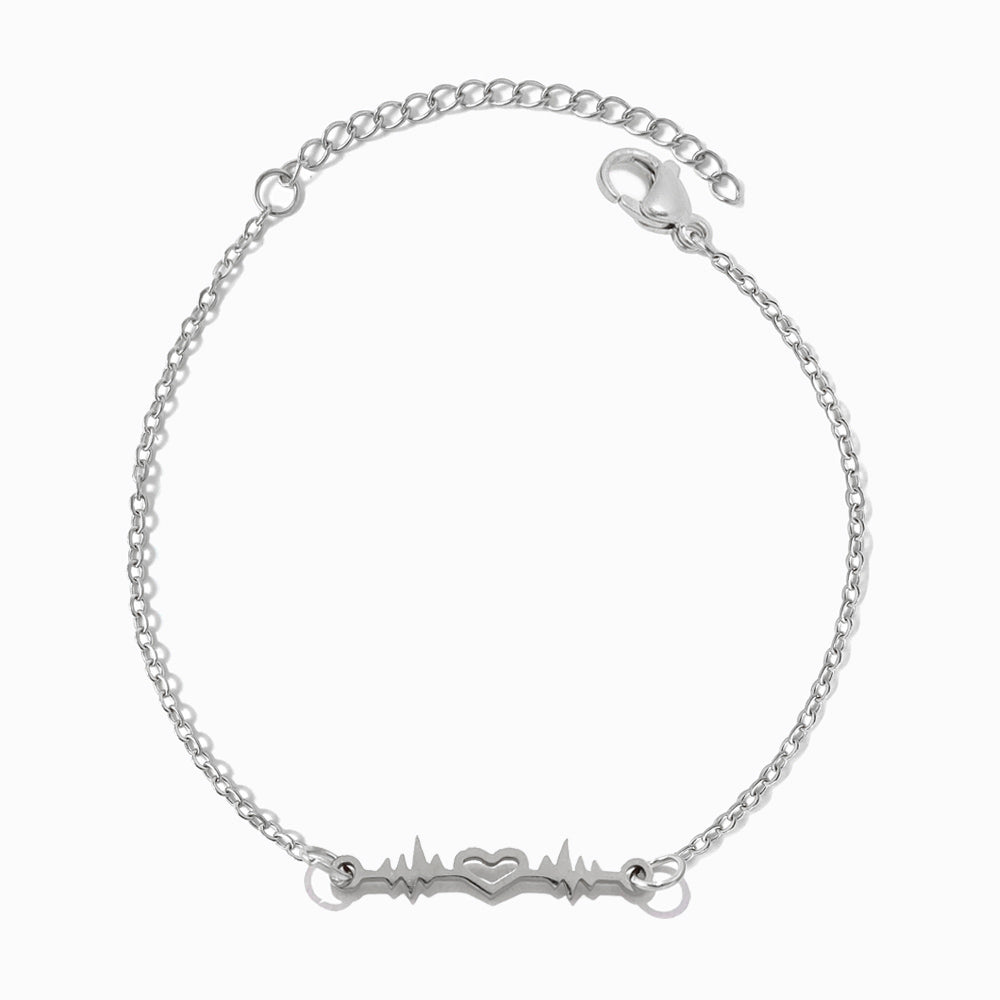 Pulseira Coração em Aço Inoxidável