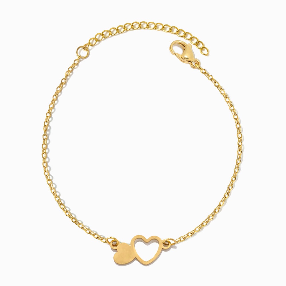 Pulseira Coração em Aço Inoxidável