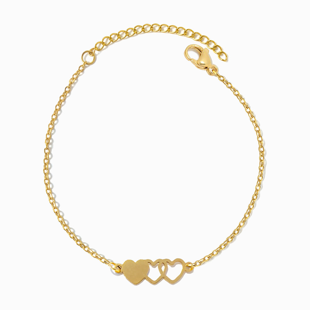 Pulseira Coração em Aço Inoxidável