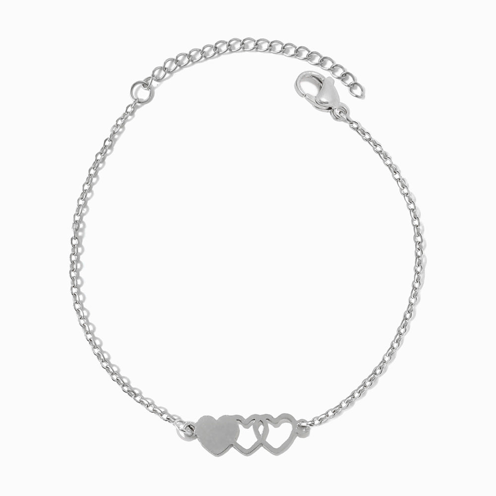 Pulseira Coração em Aço Inoxidável
