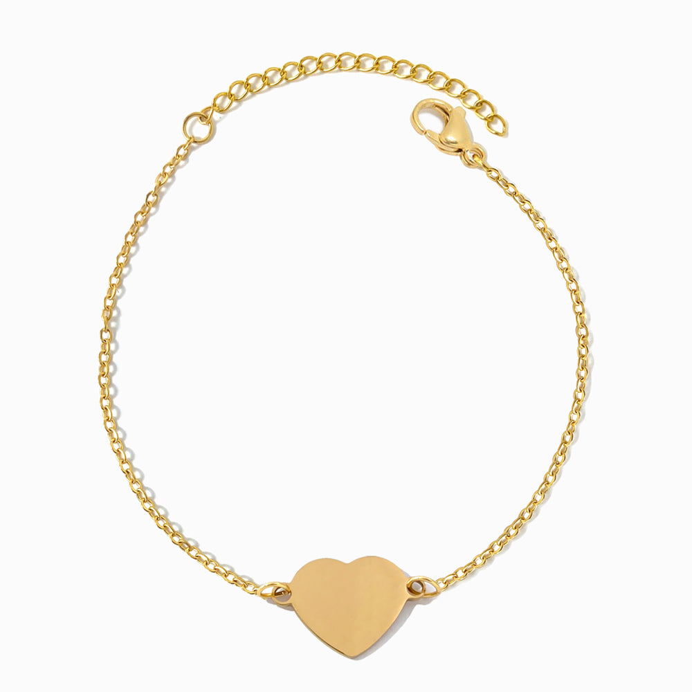 Pulseira Coração Elegante em Aço Inoxidável