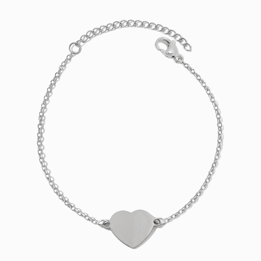 Pulseira Coração Elegante em Aço Inoxidável