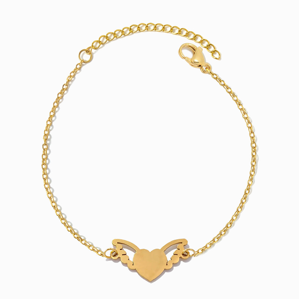 Pulseira Coração em Aço Inoxidável