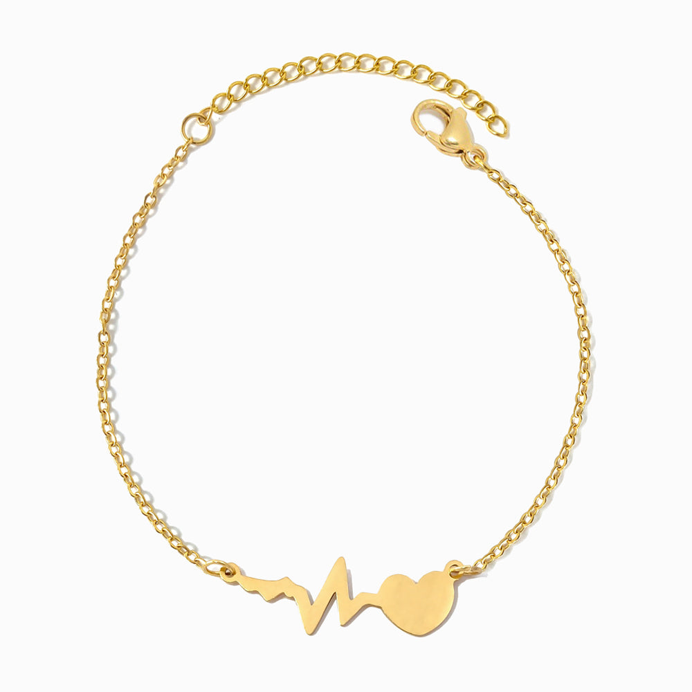 Pulseira Coração em Aço Inoxidável