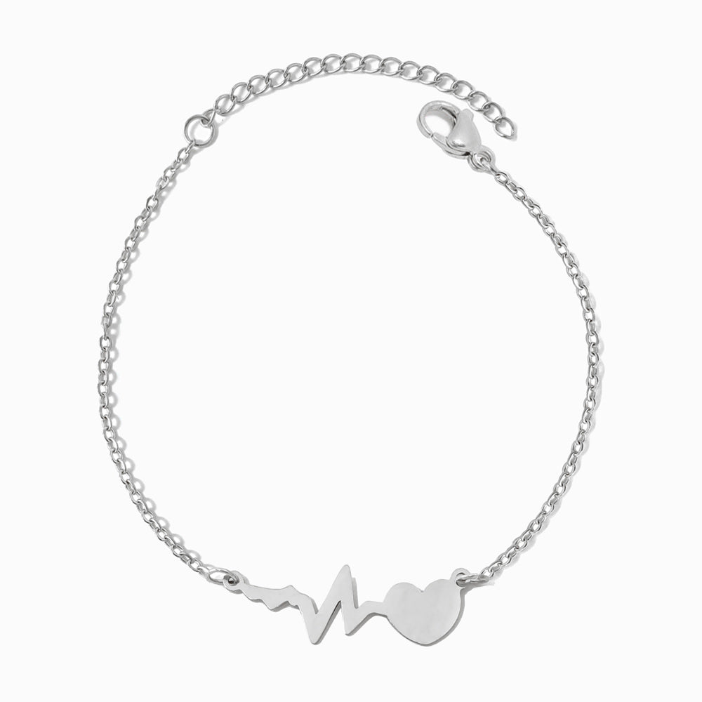 Pulseira Coração em Aço Inoxidável