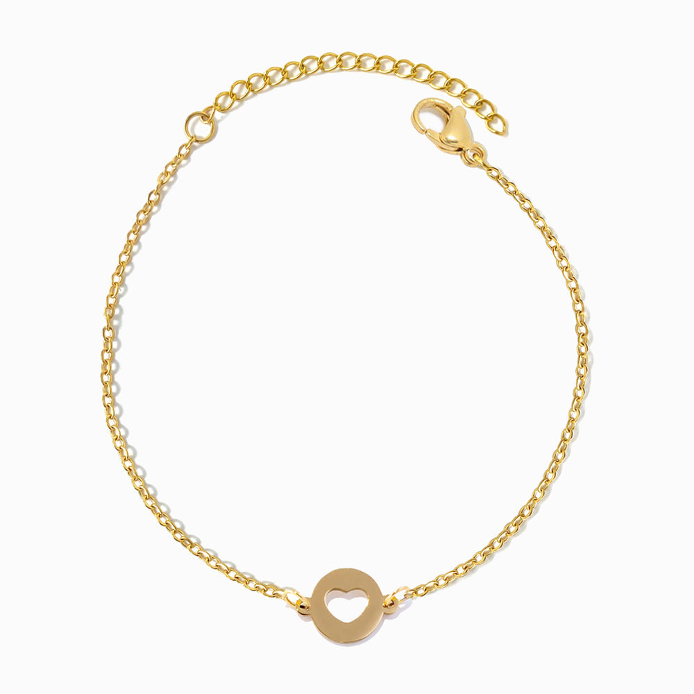 Pulseira Coração em Aço Inoxidável