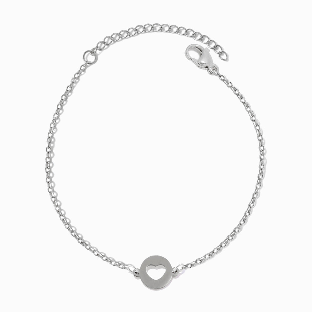 Pulseira Coração em Aço Inoxidável