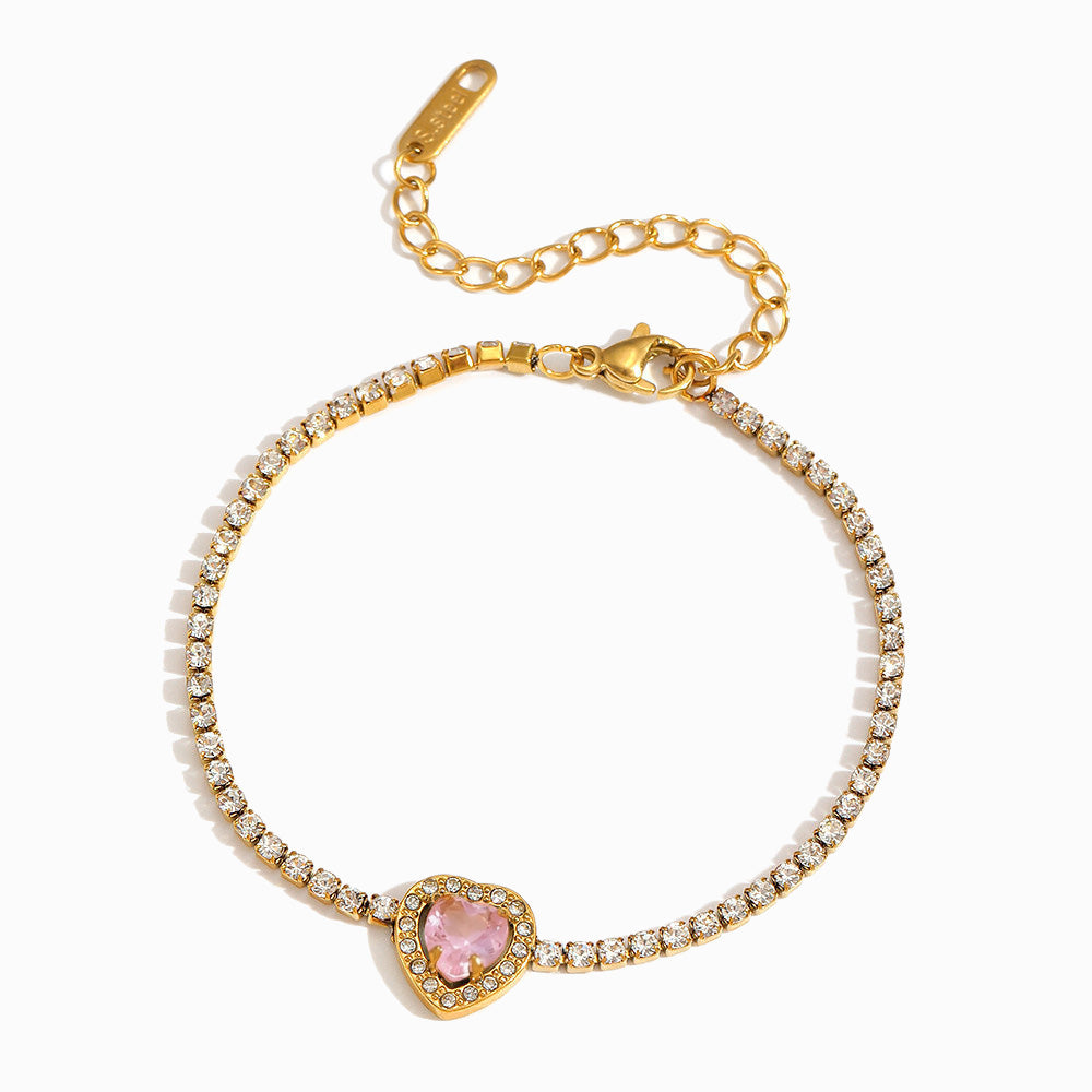 Pulseira Coração em Aço Inoxidável
