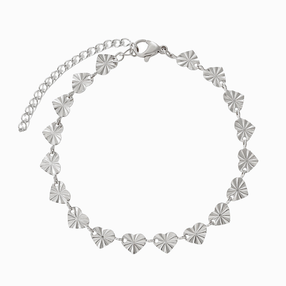 Pulseira Coração em Aço Inoxidável