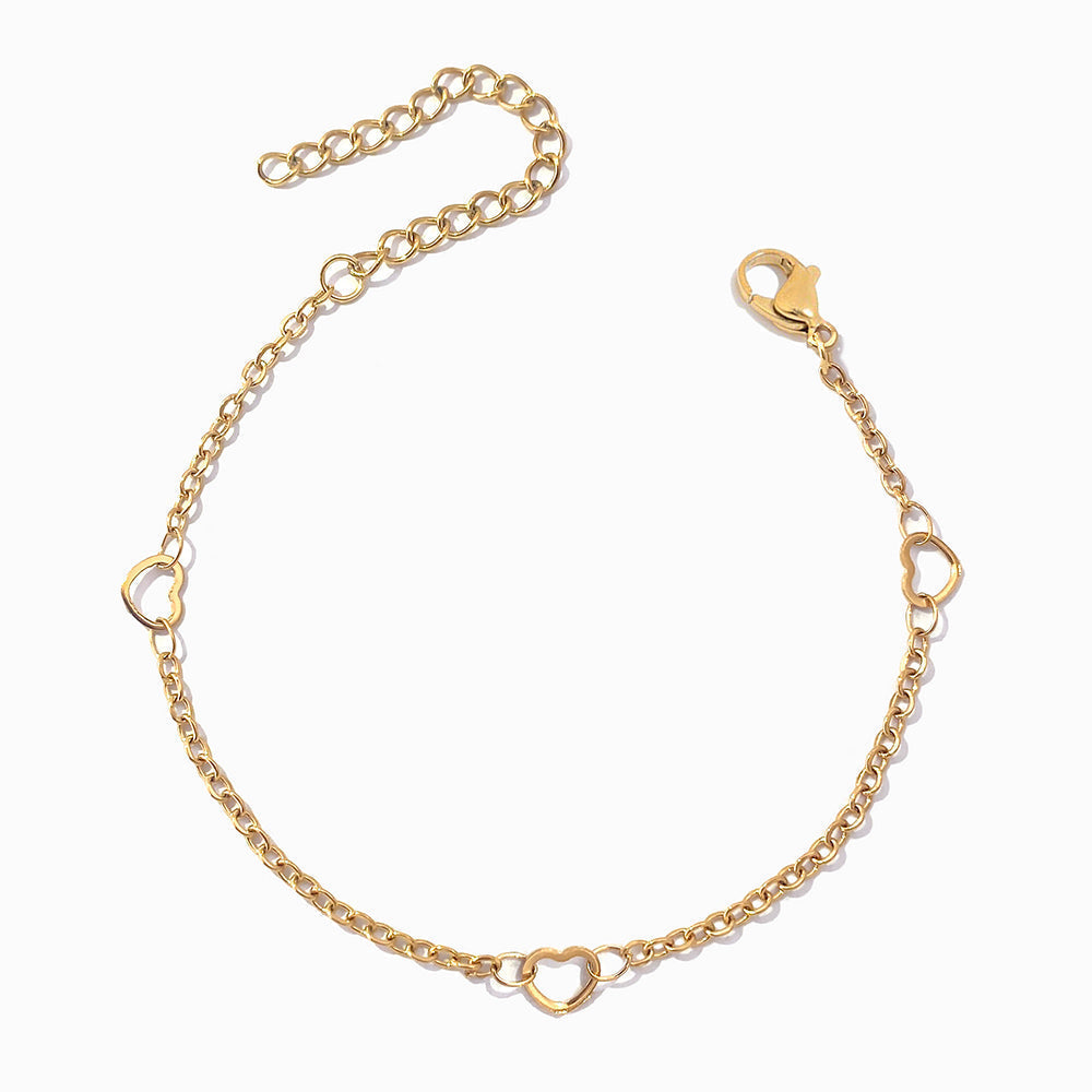 Pulseira Coração em Aço Inoxidável