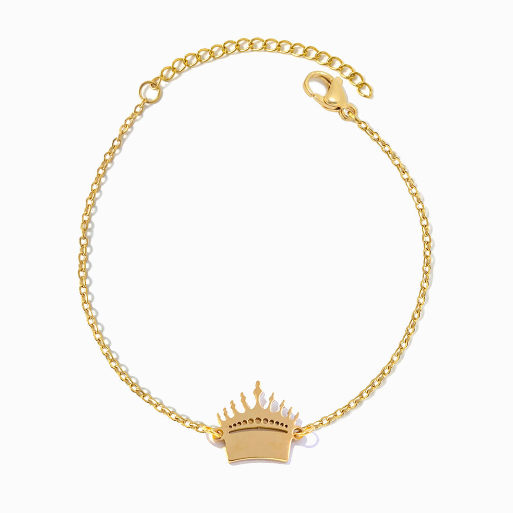 Pulseira Coroa em Aço Inoxidável