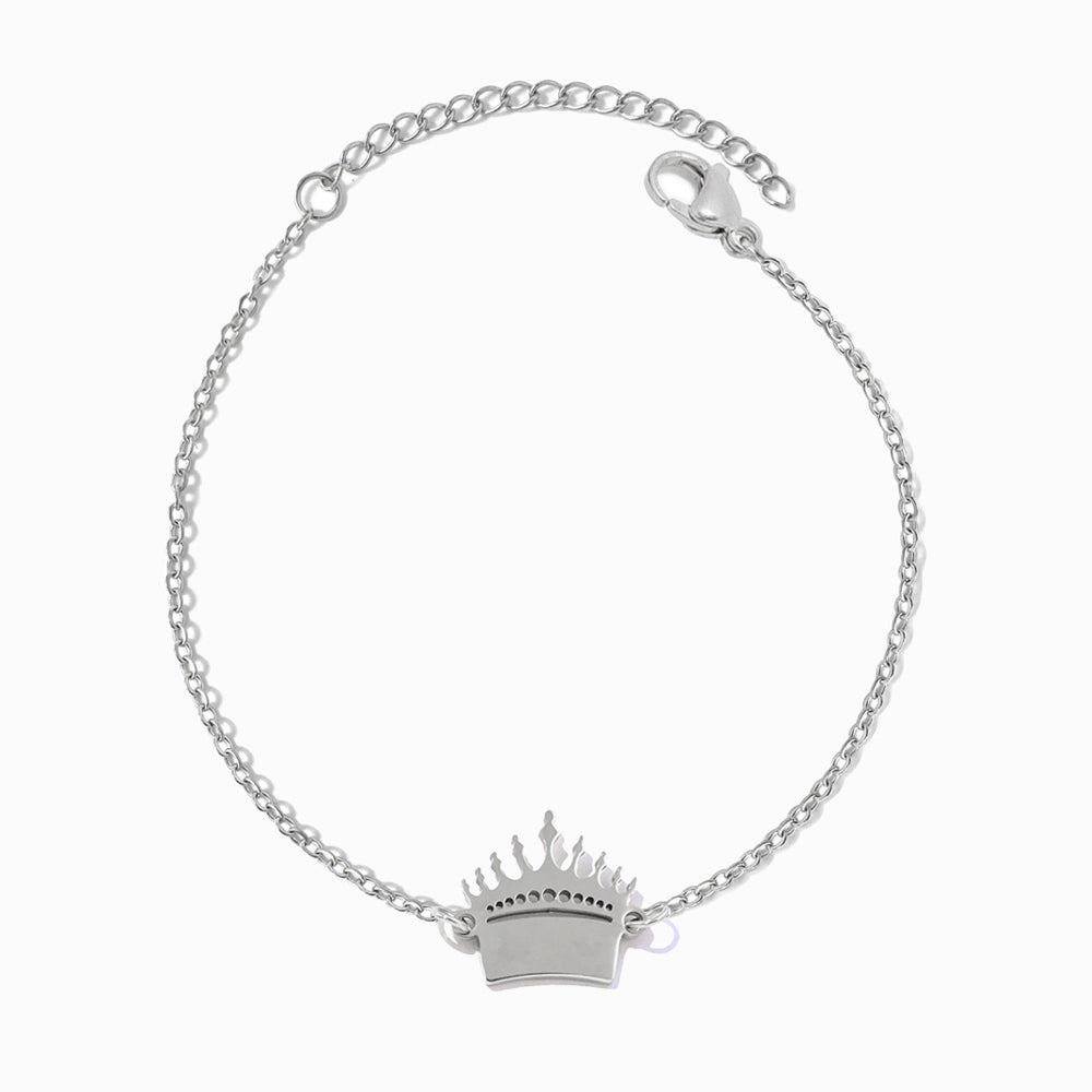 Pulseira Coroa em Aço Inoxidável