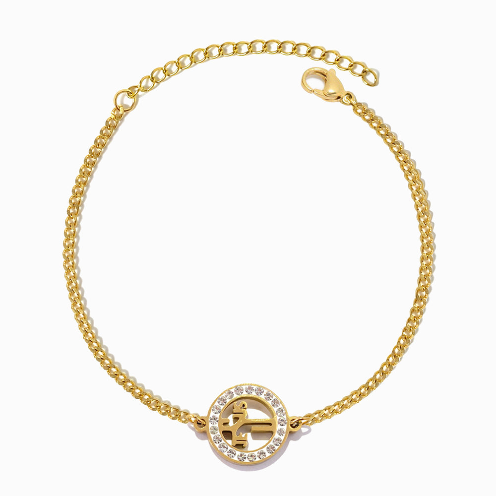 Pulseira Cruz em Aço Inoxidável