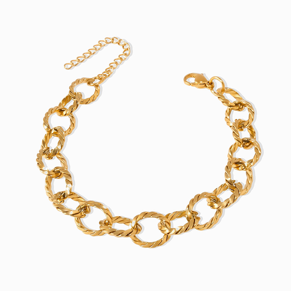 Pulseira de Corrente em Aço Inoxidável