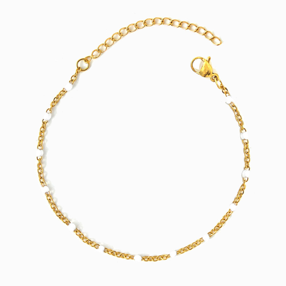 Pulseira Elo Oval em Aço Inoxidável