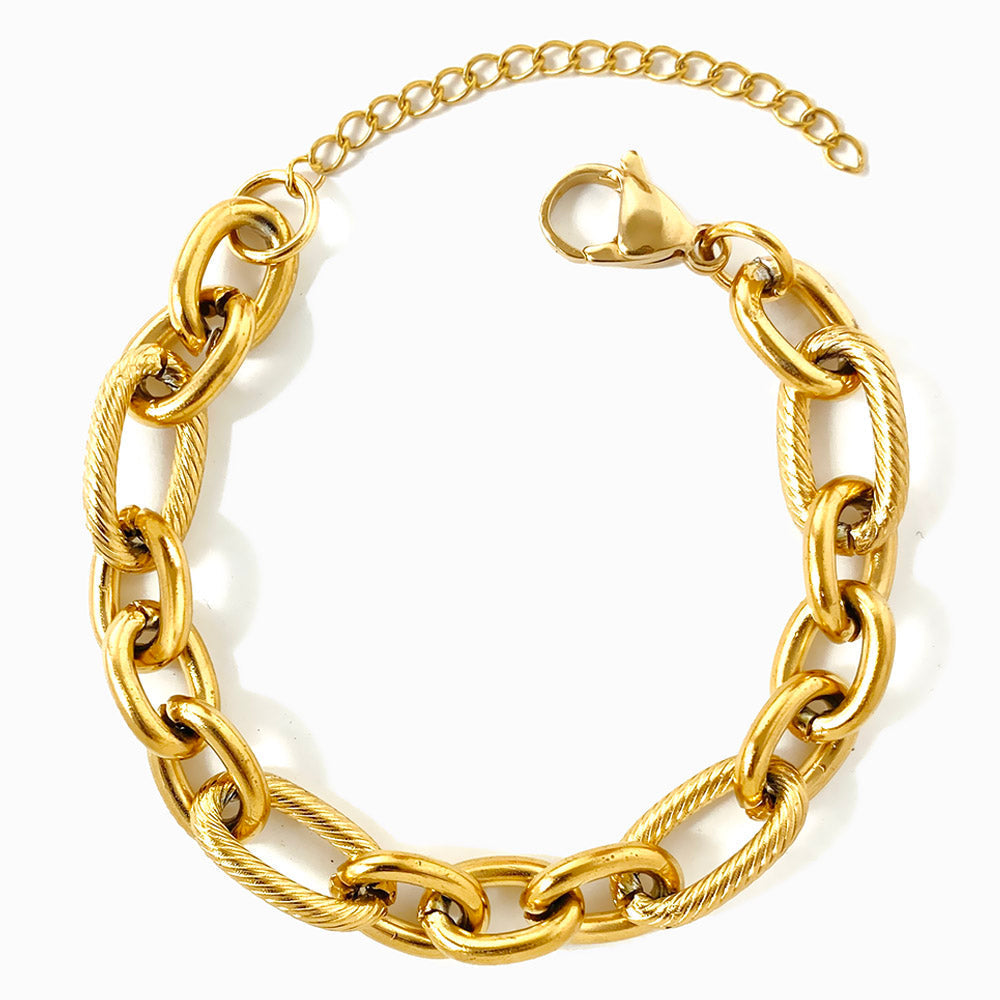 Pulseira Hip Hop em Aço Inoxidável