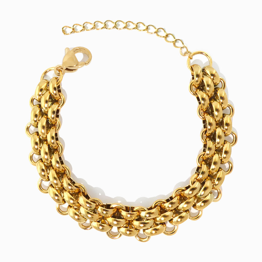 Pulseira Hip Hop em Aço Inoxidável