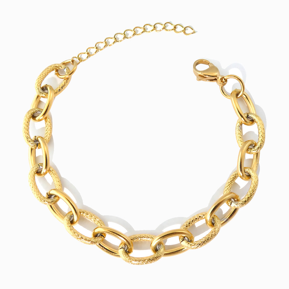 Pulseira Hip Hop em Aço Inoxidável