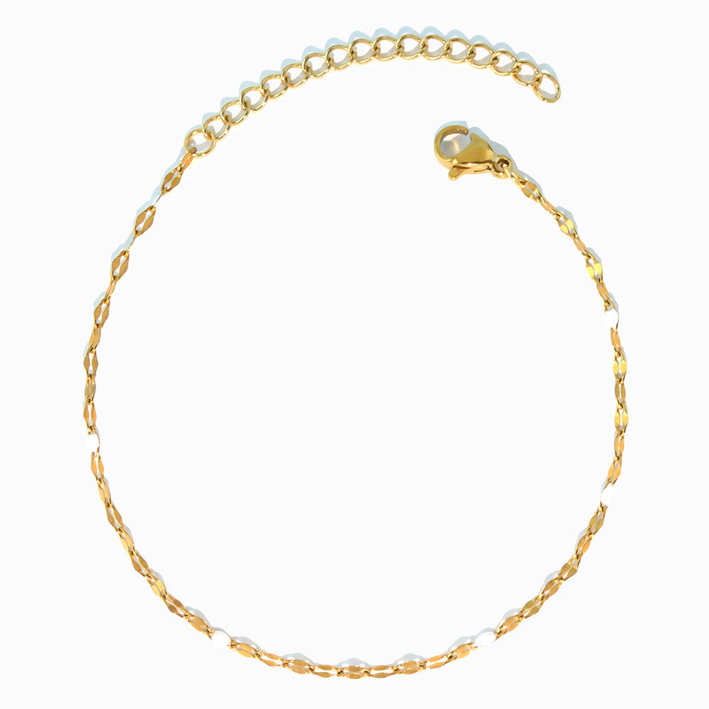 Pulseira Minimalista em Aço Inoxidável e Esmalte