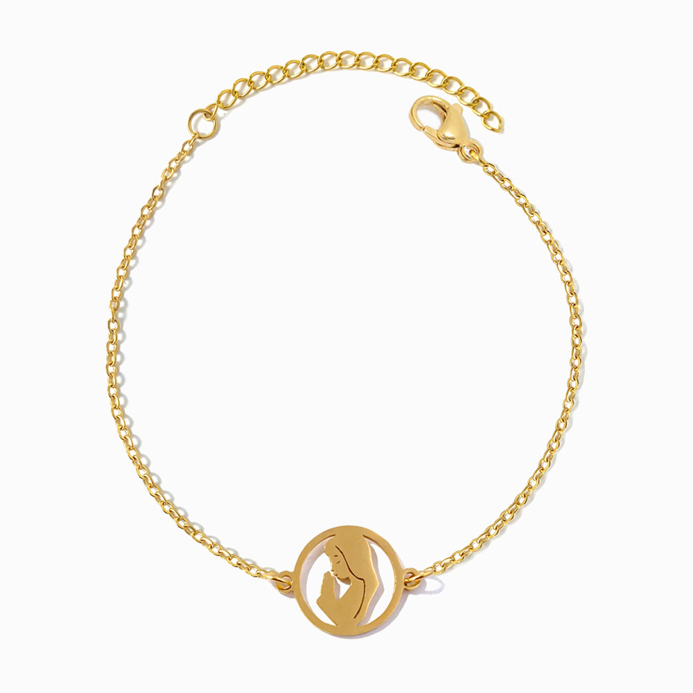 Pulseira Nossa Senhora em Aço Inoxidável