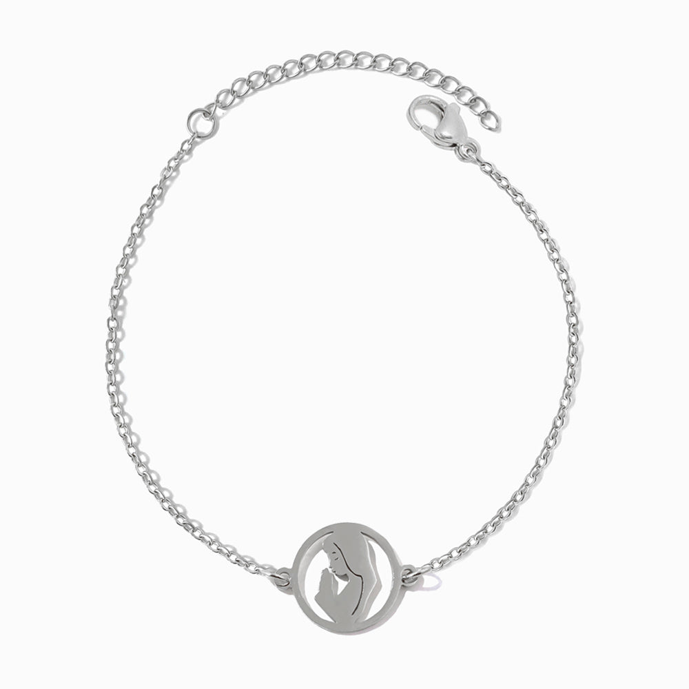 Pulseira Nossa Senhora em Aço Inoxidável