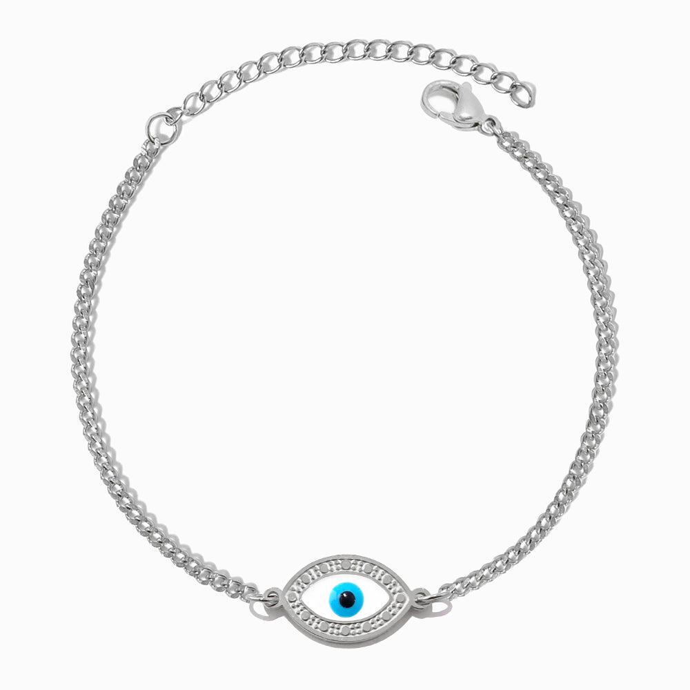 Pulseira Olho Turco em Aço Inoxidável | Proteção