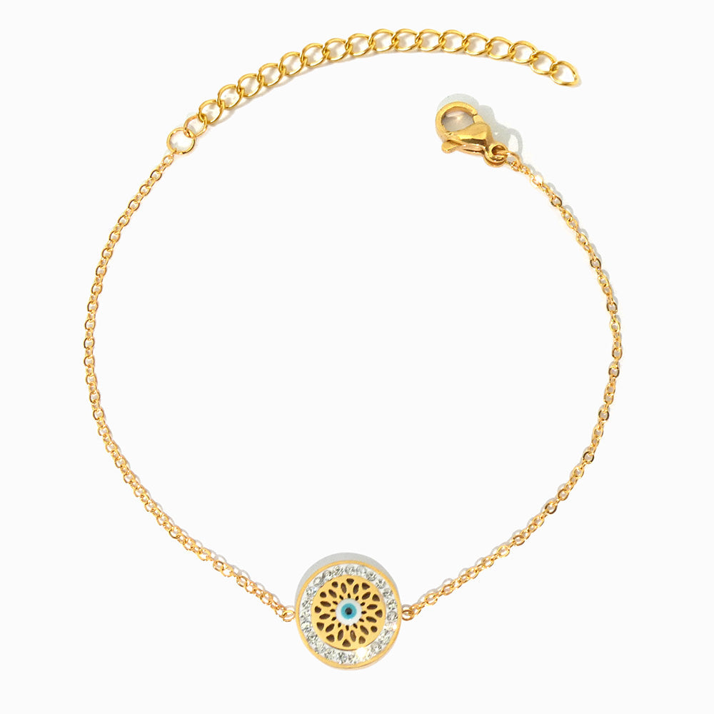Pulseira Olho Turco em Aço Inoxidável